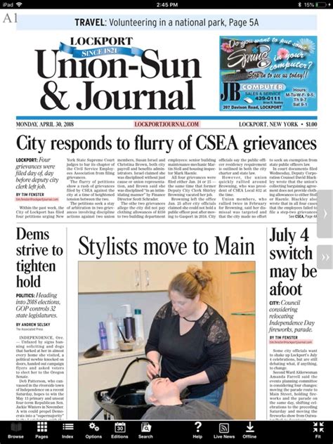 Lockport Union Sun and Journal 2005 - Present 18 years. . Union sun and journal